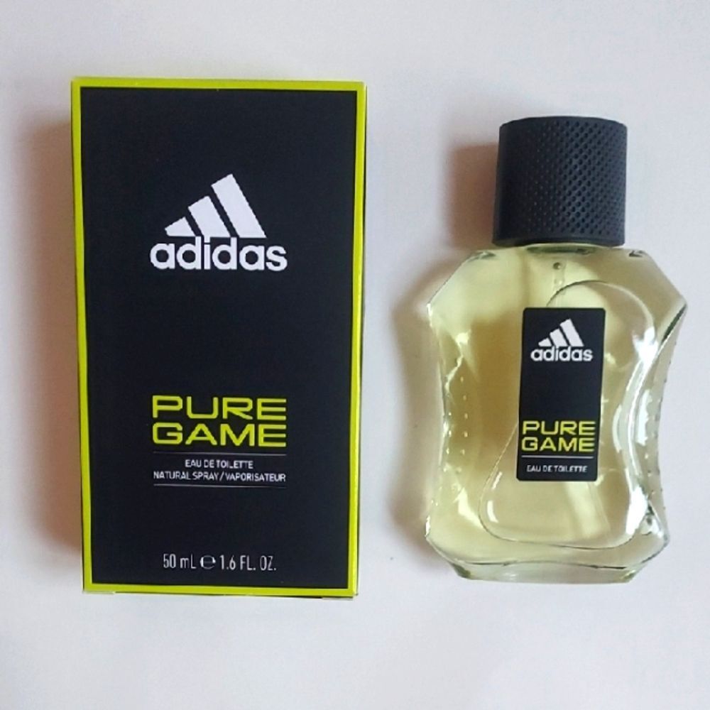 NIB Mens Adidas Pure Game Eau de Toilet Natural Spray- 1.6 Fl. Oz.